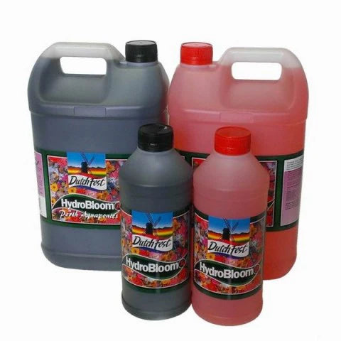 Dutchfest Grow & Bloom Professional 2-Part A+B Hydroponic Nutrients Australia | bloom formula bottle showing NPK ratio for flowering stage image 2
