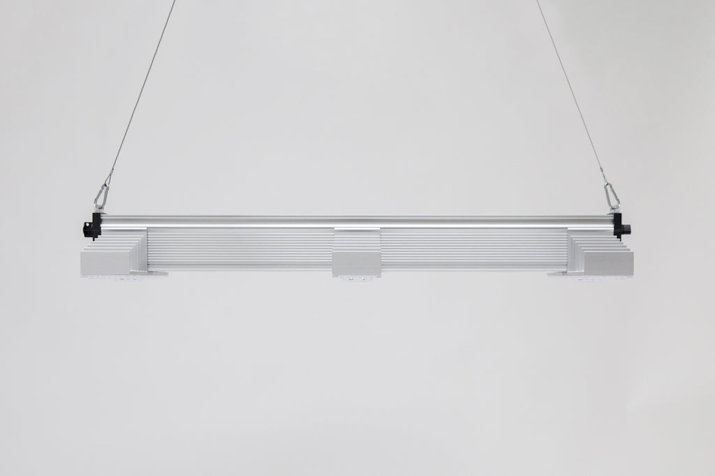 Compact indoor hydroponic garden powered by SANlight EVO 3-80 LED showing uniform growth and light penetration.