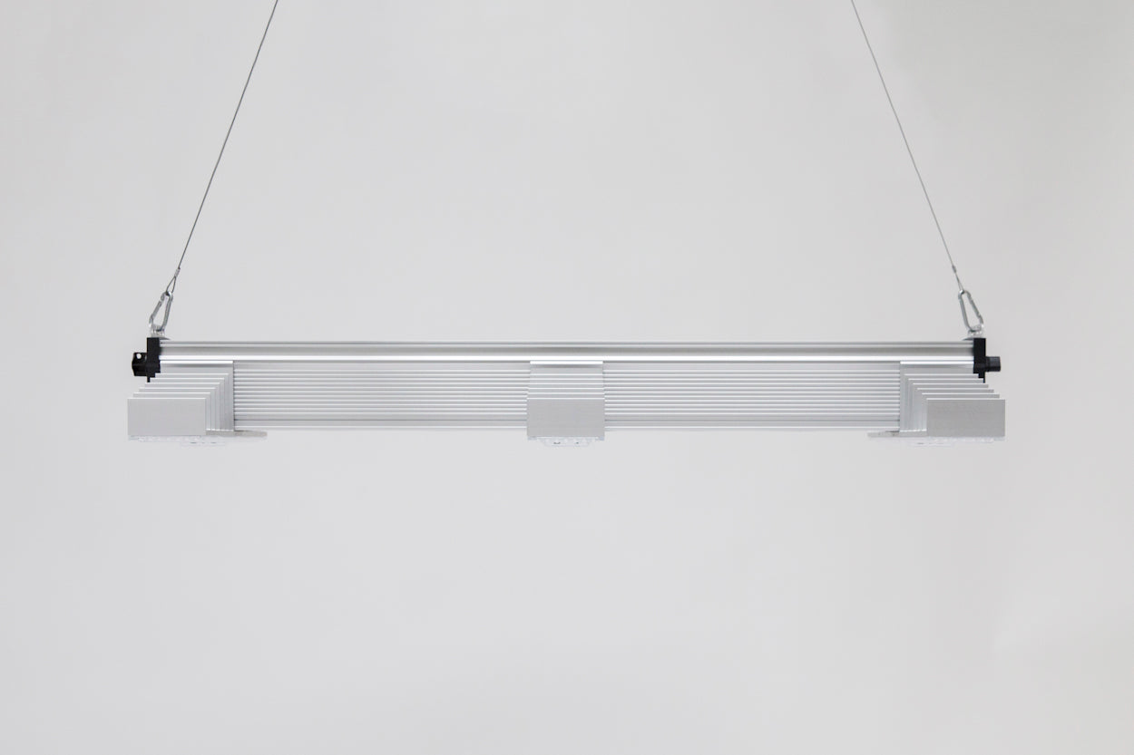 Compact indoor hydroponic garden powered by SANlight EVO 3-80 LED showing uniform growth and light penetration.