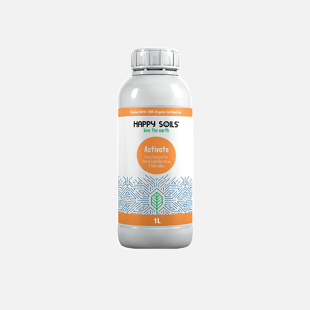 Apex Grow Happy Soils Activate 1L | Organic Soil Booster & Microbial Activator Plant Additives Australia hydroponic grow equipment indoor gardening system