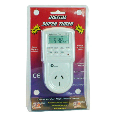 Nakajima Nakajima Digital Timer | Hydroponic Automation & Grow Room Control Timer Environmental Australia hydroponic grow equipment indoor gardening system
