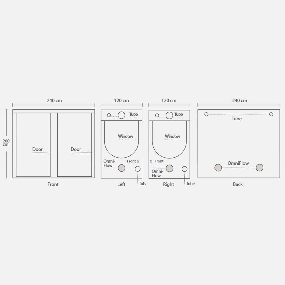 HOMEbox HOMEbox Ambient R240 | 240x120 Grow Tent (Multi-Light High Yield System) Grow Tent Australia