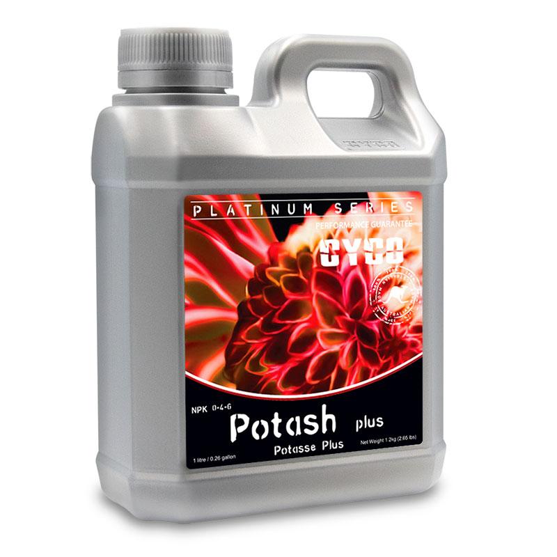CYCO Platinum Series Potash Plus bottle, potassium-weighted 0-4-6 additive for early flower