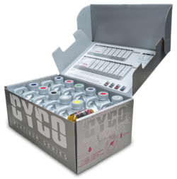 CYCO Platinum XL ProKit box, complete 10-piece nutrient system with week-by-week feed chart