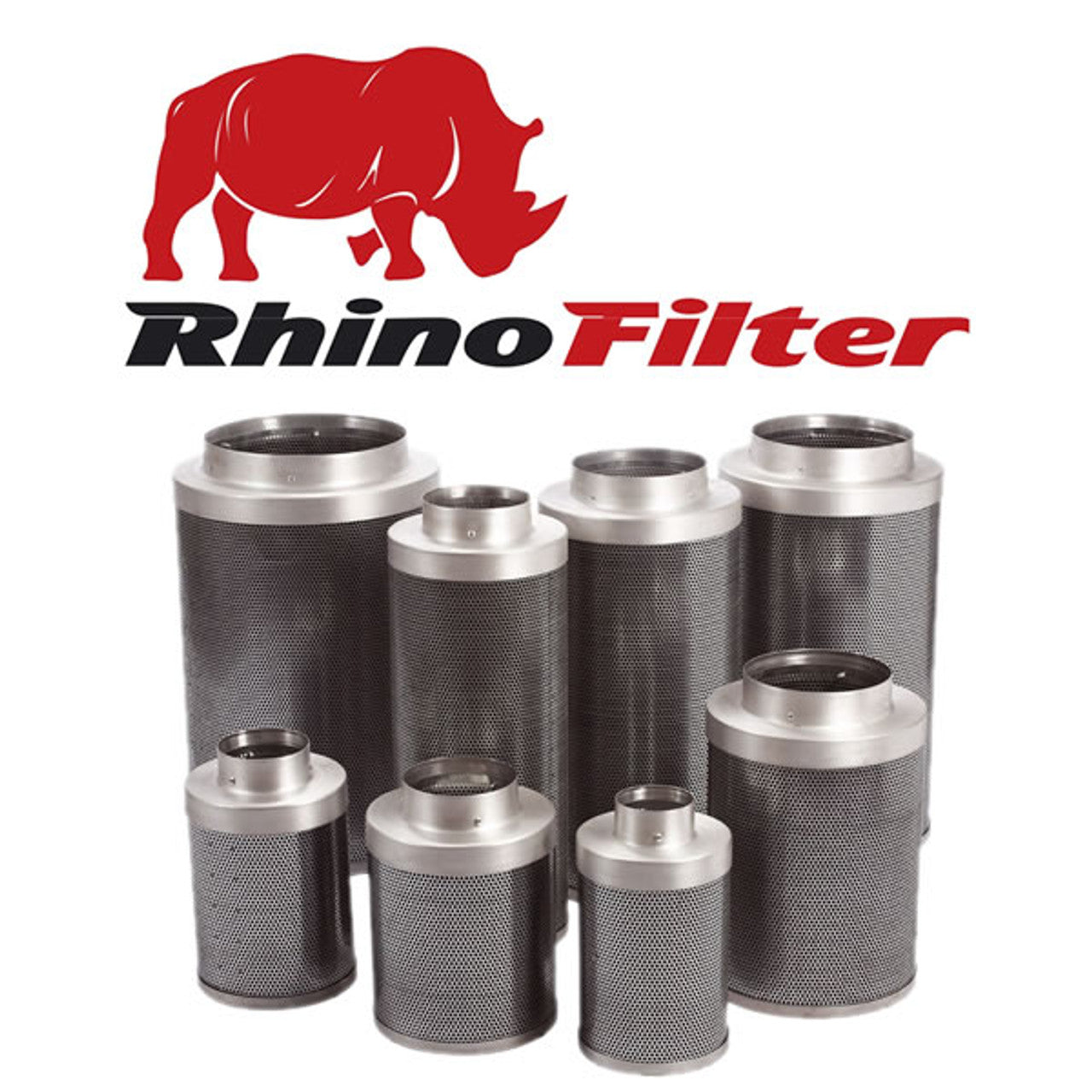 Rhino Rhino Pro Carbon Filter | RC412 Australian Activated Carbon Odour Control for Grow Rooms Carbon Filter Australia carbon filter ventilation odor control hydroponics air purification grow room
